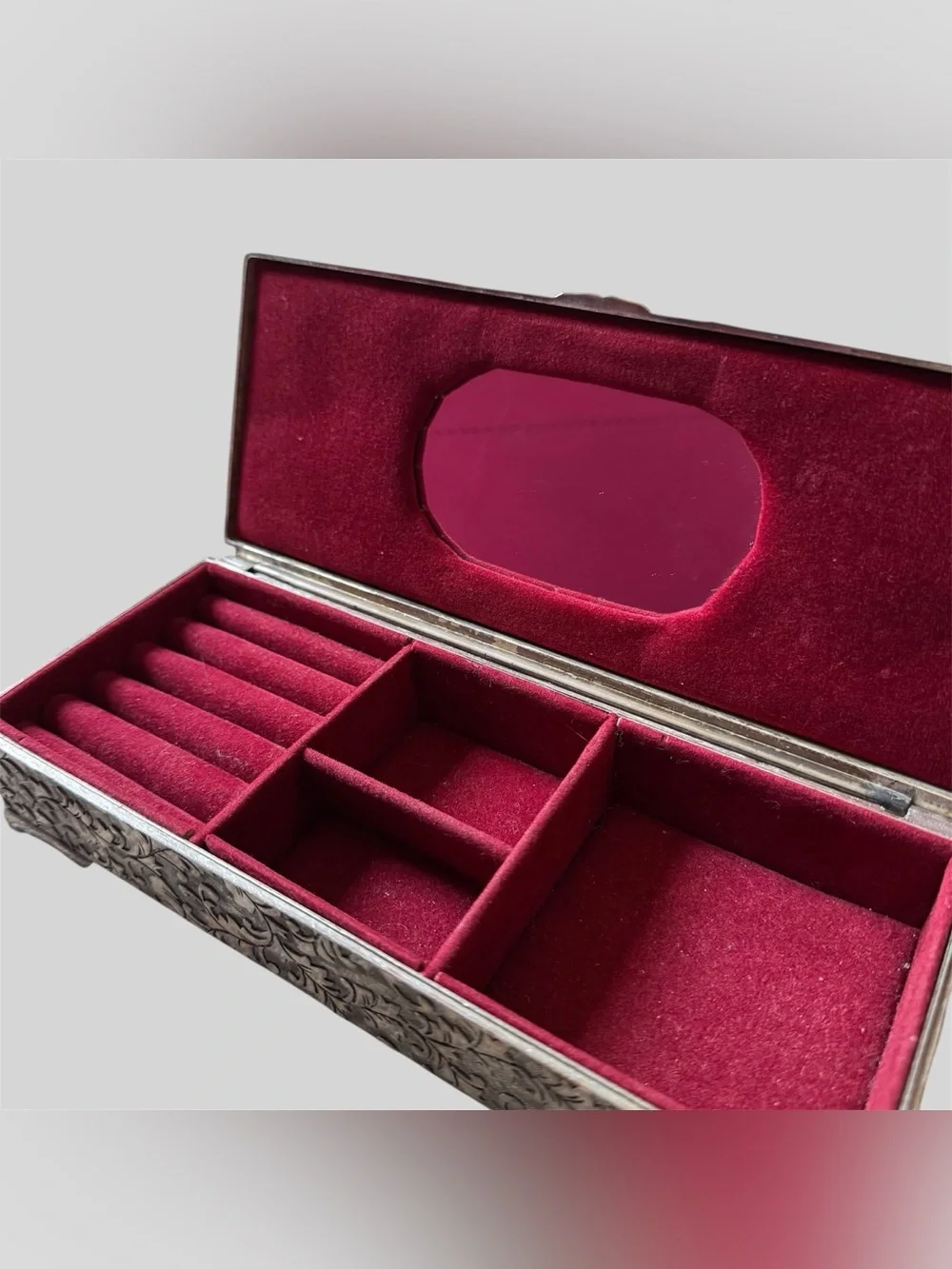 Vintage Godinger Silver-Plated Jewelry Box